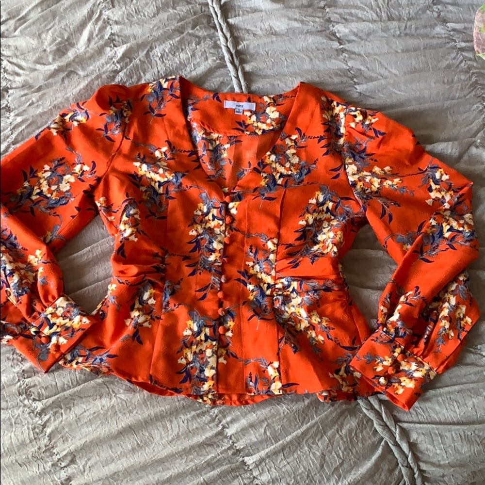 NWOT 40s Style Floral Blouse